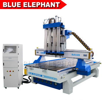 1325 CNC Router Machine with 4 Spindles for Indonesian Carved Wood Panels